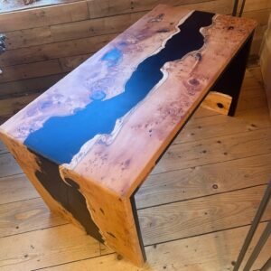 Yew waterfall side table